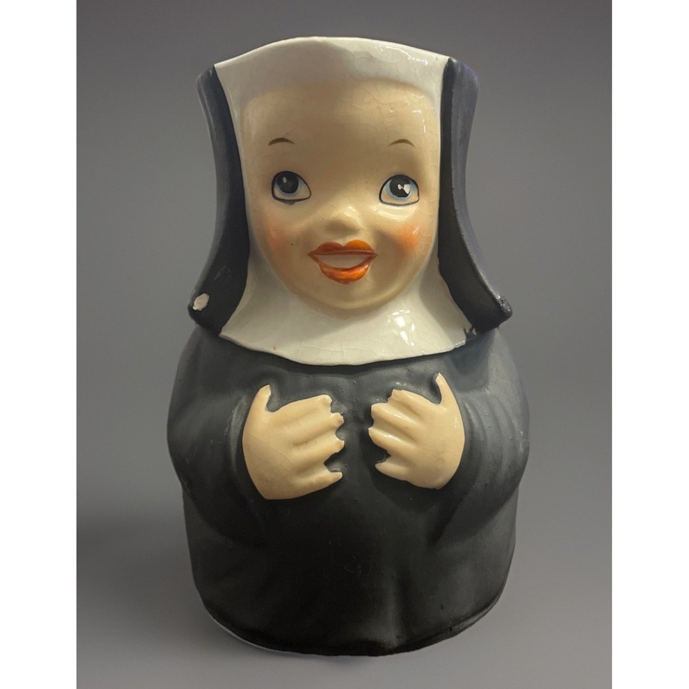 Vintage 1950s‎ Napco Made in Japan Nun Creamer Dispenser Mid Century